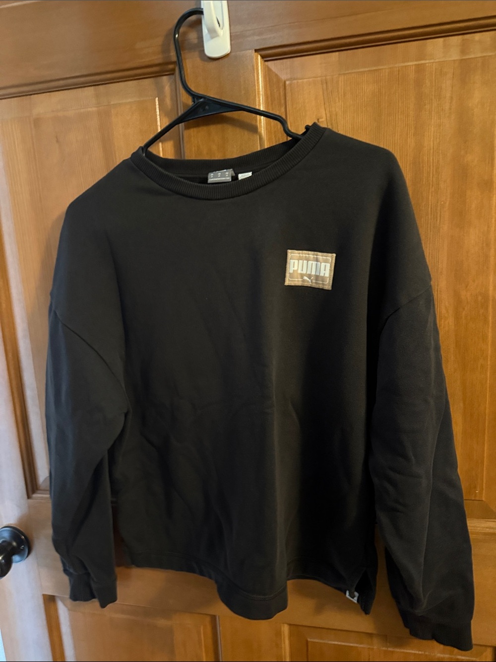 Puma Black Crewneck Sweatshirt with Small Chest Patch